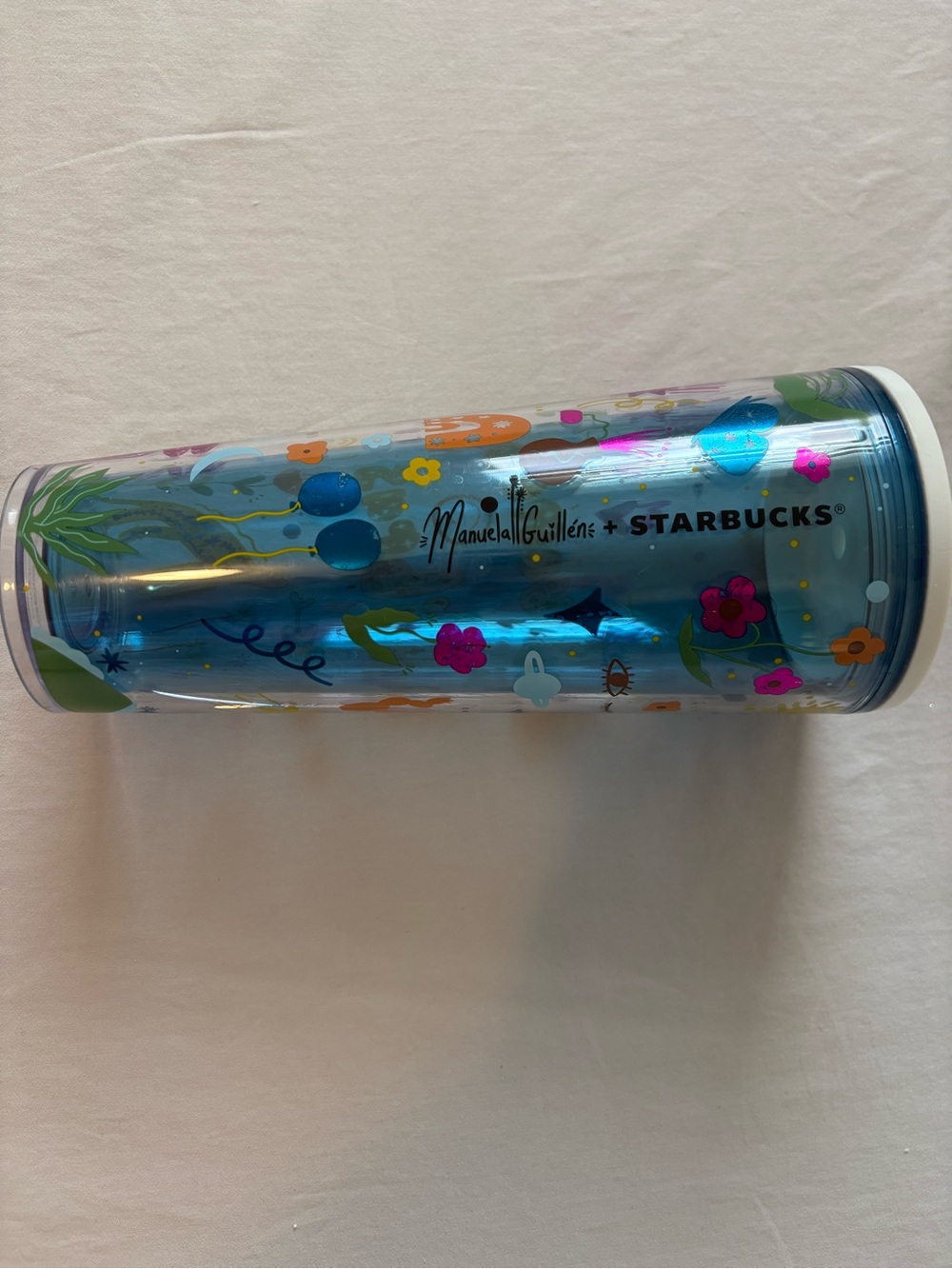 Starbucks x Manuela Guillén Blue Floral Insulated Tumbler